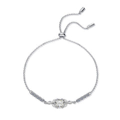 Oval Halo Moissanite Bracelet