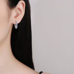 Inside-Out Moissanite Hoop Earrings