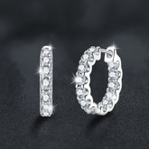 Inside-Out Moissanite Hoop Earrings