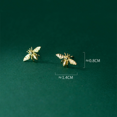 'Save The Bees' Sterling Silver Stud Earrings