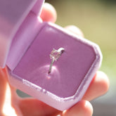 Cushion Cut Diaspore Gemstone Ring | Minimal Gift for Her | Luxury Lab Created Gemstone