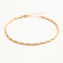 14K Gold Filled 'Forever' Minimalist Fade Proof Twisted Infinity Bracelet