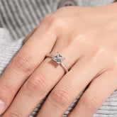 The Princess Ring For Her | D Color Moissanite in 925 Sterling Silver