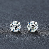 Classic Moissanite Solitaire Stud Earrings