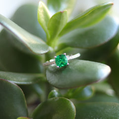 Cushion Cut Diaspore Gemstone Ring | Minimal Gift for Her | Luxury Lab Created Gemstone