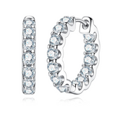 3mm Moissanite White Gold Huggie Hoops | Insane Luxury Gift For Her