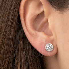 Halo Moissanite Earrings