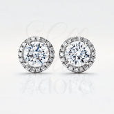 Halo Moissanite Earrings