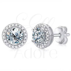 Halo Moissanite Earrings