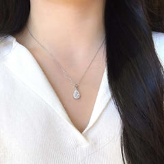 Moissanite Teardrop Necklace