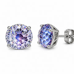 Aqua Firework Cut Earrings