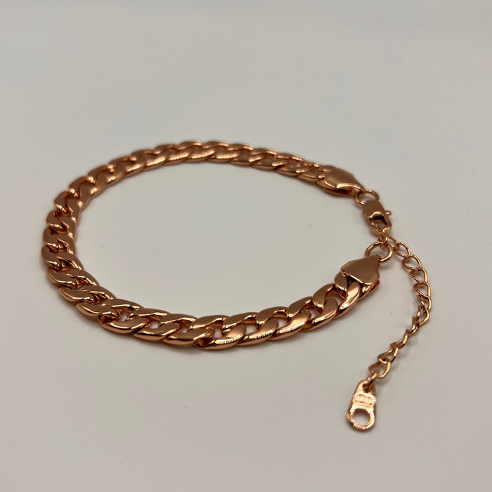 Rose Gold Miami curb anklet