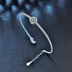 Halo Pavé Moissanite Bangle
