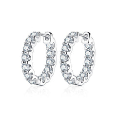 Inside-Out Moissanite Hoop Earrings