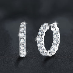 Inside-Out Moissanite Hoop Earrings