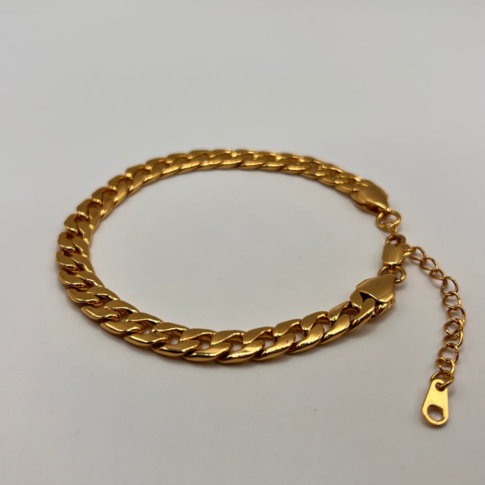 Gold Miami curb anklet