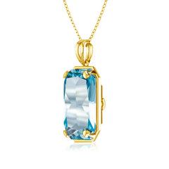 14K Gold Bezelled Gemstone Pendant