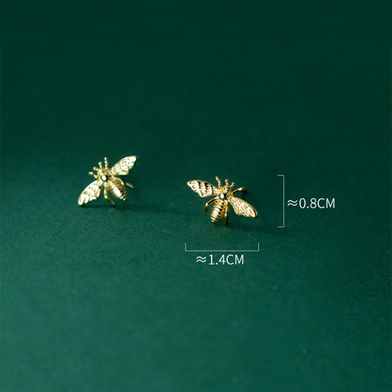 'Save The Bees' Sterling Silver Stud Earrings