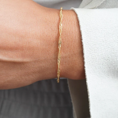 14K Gold Filled 'Forever' Minimalist Fade Proof Twisted Infinity Bracelet