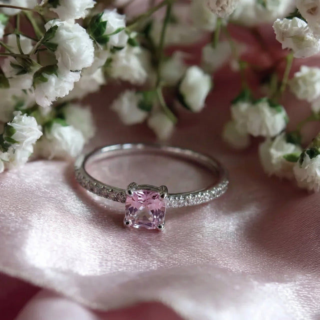 Cushion Cut Diaspore Ring