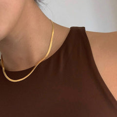 Dainty 24K Plated Snake Choker Necklace