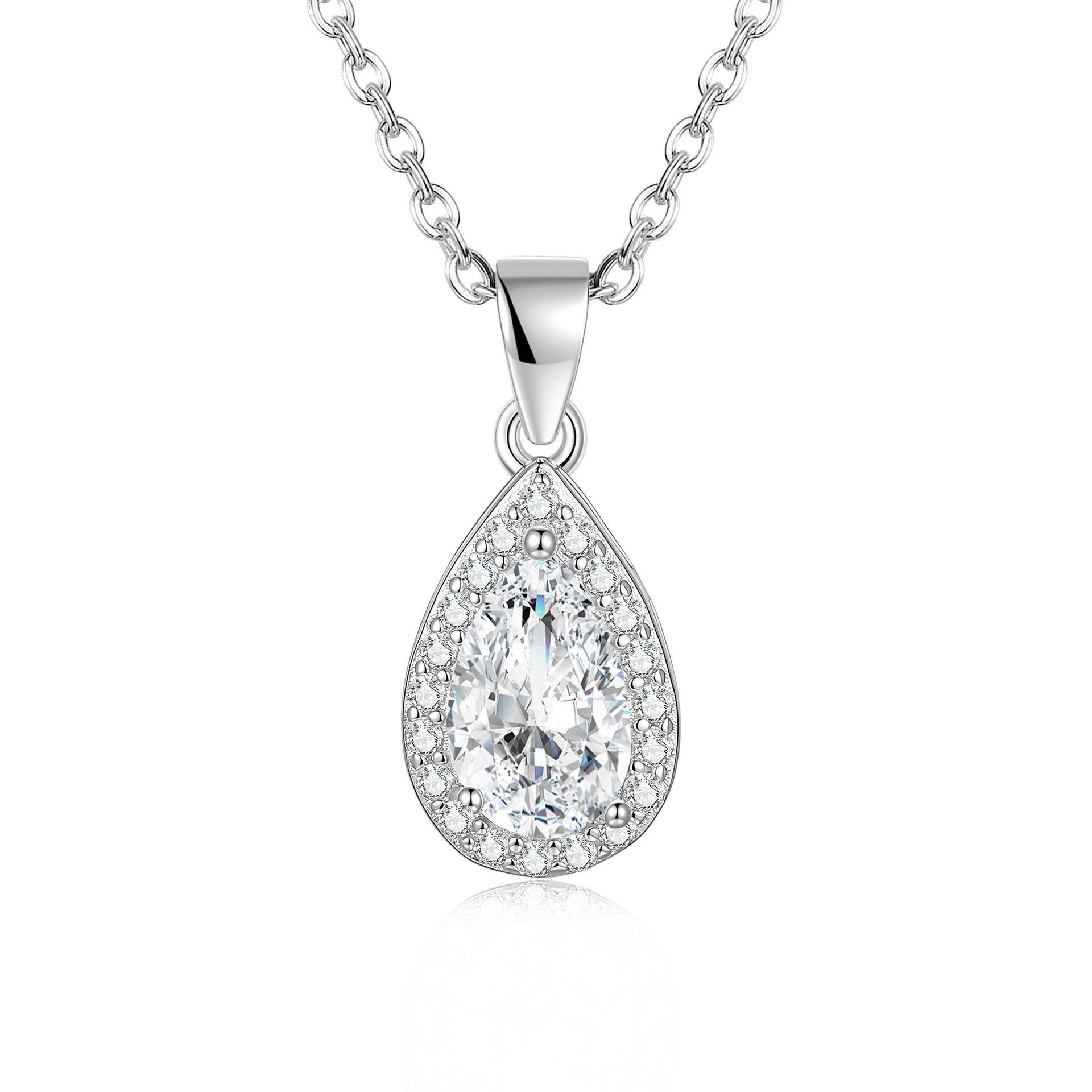 Moissanite Teardrop Necklace