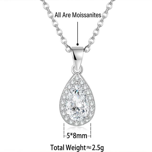 Moissanite Teardrop Necklace