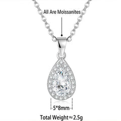 Moissanite Teardrop Necklace