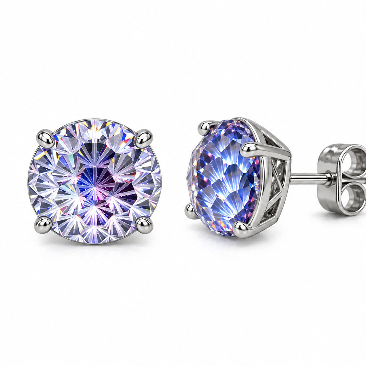 Aqua Firework Cut Earrings